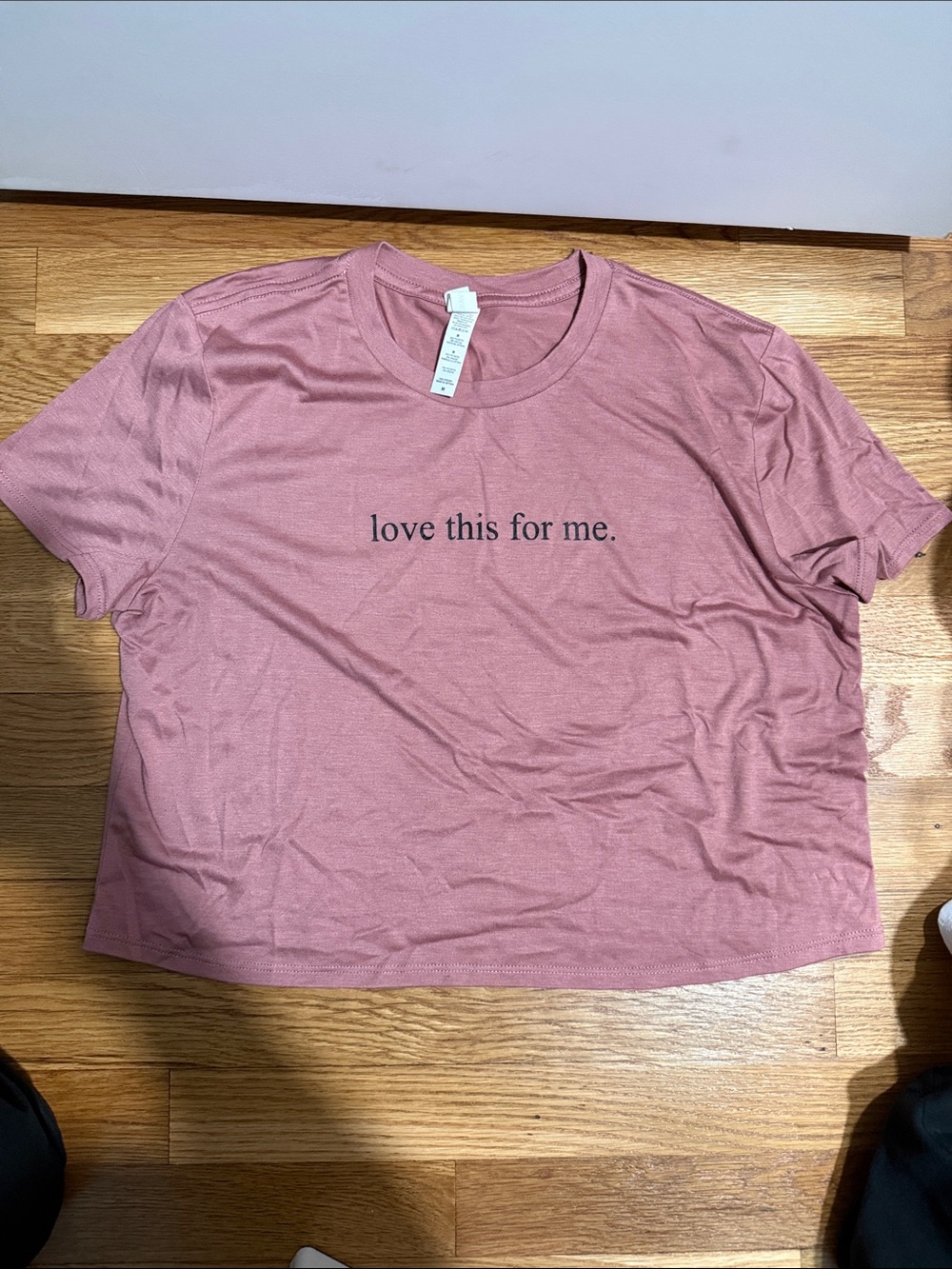 Pink cropped short Sleeve Tee